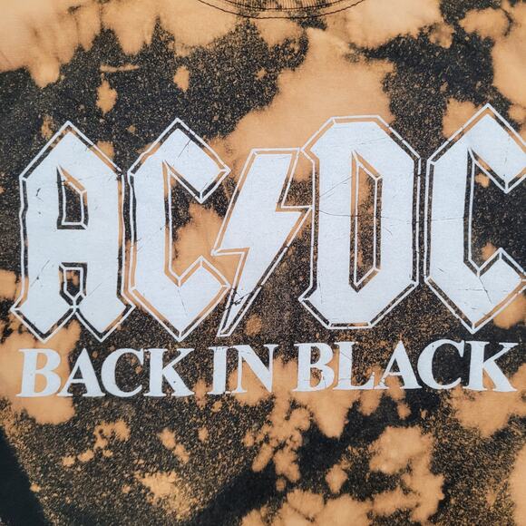 ACDC Tie-Dye Shirt Womens Small 16x26 Bleached - Picture 10 of 11